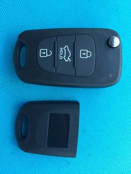 1бр Нов взаимозаменяеми ключ Заготовка 3 Бутона Flip дистанционно управление без ключ калъф за Hyundai I30, I20 с неразрезанным острие без лого Авточасти