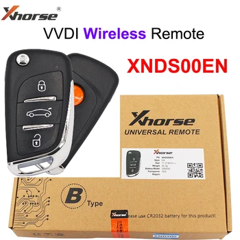 Xhorse XNDS00EN VVDI Безжичен Универсално Дистанционно Ключ С 3 Бутона DS Style Инструмент VVDI2 VVDI Key