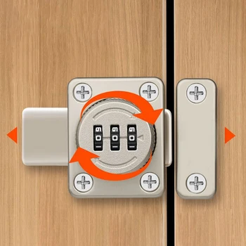 3-Цифрена комбинация за заключване с парола Smart Cam Lock Code Цинк сплав За обкова пощенската кутия на Отвора на шкафа, Плъзгащи заключване прецакани