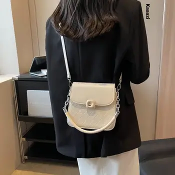 Прости дамски чанти през рамо с горната дръжка, обикновена луксозни дизайнерски чанти 2023, дамски чанти през рамо, универсални