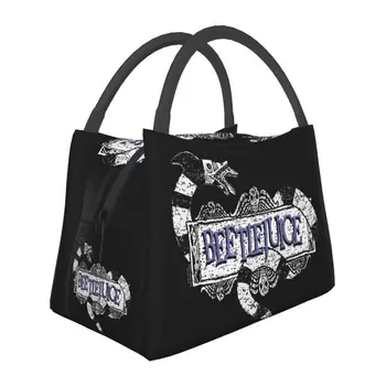 Термоизолированная Чанта за Обяд с Логото на Ужасите Beetlejuice От Филма на Тим Бъртън, Множество Чанта за Обяд за Къмпинг, Многофункционална Кутия За Храна