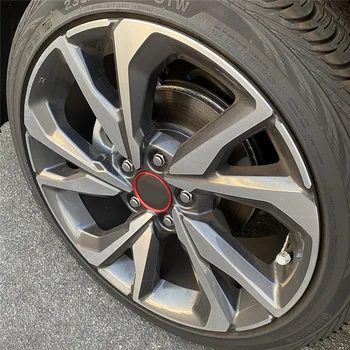 Централни капачки за автомобилни колела, пръстени на главината, за украса на центъра на гума, лайсни за Honda 10Th Civic 2016-2021 Аксесоари (червен)