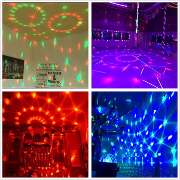 RGB Проектор, стробоскоп, led светкавица за дискотека, парти, рожден Ден, автомобилния клуб, бар, караоке, Коледното звук активиране