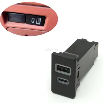 Автоматично Бързо Двухпортовое Зарядно устройство 12V USB QC3.0 Type-C PD Блок Предпазители Интерфейс Гнездо Бързо Зарядно Устройство, Използвано За Nissan Paladin