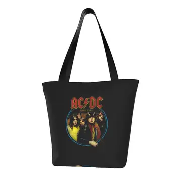 AC DC Рок-н-рол на Хранителни чанта Дамски скъпа австралийската група Star Холщовая пазарска чанта на рамото си Голямата голям чанта