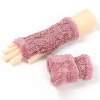 Crochet ръкавици, 1 чифт, отлични высокоэластичные топлите сладки диамант-текстури, обикновена ски ръкавици за ежедневието