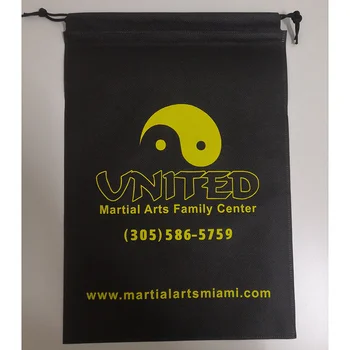 500шт Персонализирани нетъкани текстилни чанти по поръчка с шнурком за Опаковане на Подаръци/съхранение