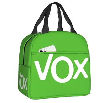 Испания Vox Флаг Изолирано Чанта За Обяд Испанска Политическа Партия Преносим Топлинен Охладител Bento Box За Жени Детски Чанти За Пикник