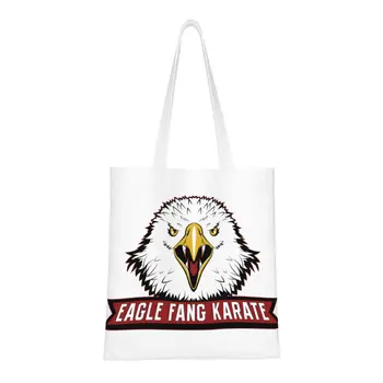 Чанта за пазаруване Eagle Зъб Cobra the Karate Kai, дамски холщовая чанта-тоут, преносими класическа чанта за ТЕЛЕВИЗИЯ, филми, хранителни стоки