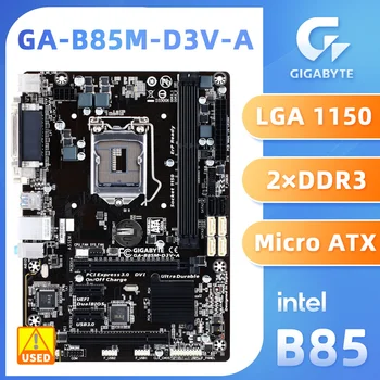 Дънна платка LGA1150 Gigabyte B85M-D3V-A дънна Платка Intel B85 Micro ATX 2 Х DDR3 DIMM 16GB CPU Socket Поддържа процесор i7 i5 i3