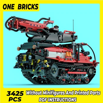 Строителни блокове OneBricks Moc, серия модели автомобили, Пожарната, Технология на пожарната машини, Тухли, играчката 