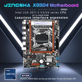 Дънна платка JINGSHA X99 D4 M-ATX pc gamer LGA 2011-3 E5 v3v4 Процесор DDR4 оперативна памет с ОБЕМ ДО 64 GB, Поддържа ssd nvme m2 WIFI kit xeon x99 ssd
