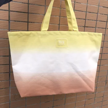 Градиент жълта чанта през рамо, холщовая чанта-тоут, лятна плажна спортна чанта