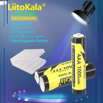 1-16 бр LiitoKala Ni-10/ААА 1,2 НА 1000 mah Ni-MH Акумулаторна Батерия За Камера Фенерче Играчки Бръснач Предварително заредена NI-MH Батерия
