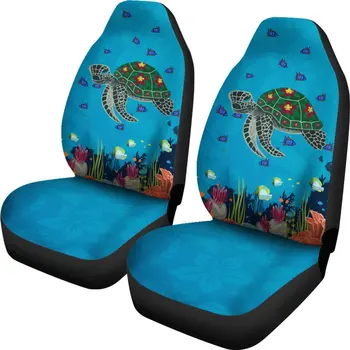 Комплект калъфи за автомобилни седалки във формата на костенурка, 2 бр., автоаксесоари, автомобилни постелки 01 - AH