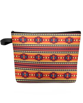 Американският модел tribal-Голямата голям пътна косметичка Преносима чанта за съхранение на Грим Женски водоустойчив молив случай
