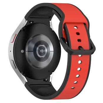 За Samsung Galaxy Watch4 5 Watch5 Pro, умен гривна, два цвята меки силиконови спортни въжета, взаимозаменяеми каишка за часовник, гривна