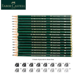 Faber-Castell Професионалните Моливи За Рисуване с Въглен 12/16 броя, Дървени 9000 Моливи, Комплект Писалки За Чертане, Ученически Пособия За Бродерия