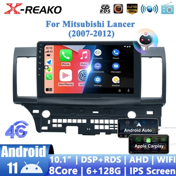 X-REAKO 4G Carplay Android 11 Авто Радио Мултимедиен WIFI Плейър За Mitsubishi Lancer въз основа на 2007-2012 IPS Екран 6G + 128G GPS Навигация