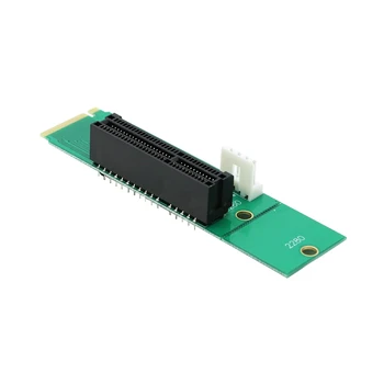 Ключ NGFF M. 2 M до платка е PCI-E 4X Странично Card Порт SSD M. 2 2260 2280 към преобразувател за майнинга PCIE M. 2 към адаптер PCIE с 4-пинов кабел за захранване