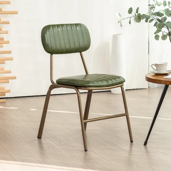 Ергономичен външен метален стол за хранене, изчистен градински Удобен кухненски шезлонг, скандинавски дизайн на мебели за дома Sillas