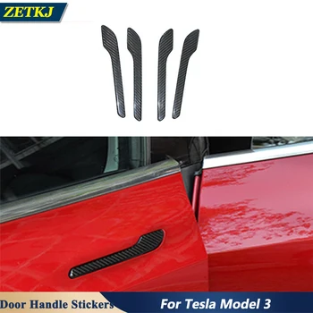 Етикети върху външната дръжката на вратата на колата на този въглеродни влакна, модификация на Тип паста, аксесоари за Декориране на Tesla Model 3