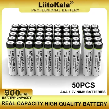 50 PÇS/LOTE LiitoKala AAA NiMH 1.2 V Bateria 