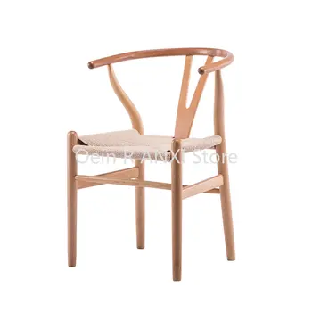 Кухненски кът столове в скандинавски стил с напречни рычагами, дървени подлакътници, салонные трапезни столове за офис на открито, ергономичен луксозен шезлонг, мебели за дома WK