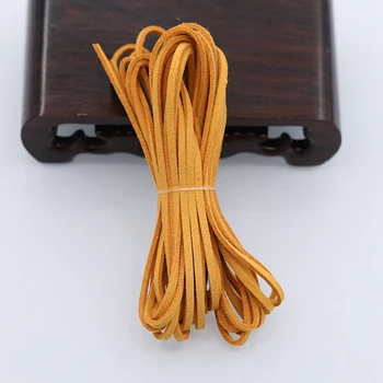 28 Цветове Кожа кабел За гривна с мъниста Плетени аксесоари плосък нишката въже 5 м x 3 мм