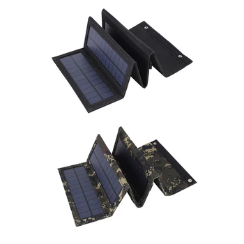 Джобно складное слънчево зарядно 10 W 5-В, Зарядно устройство за слънчев панел с USB порт, банка слънчева енергия, водоустойчив за лаптоп, таблет, мобилен телефон