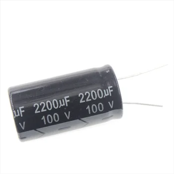 2 бр. електролитни кондензатори 100v2200uf 22x40 мм 100v2200mfd