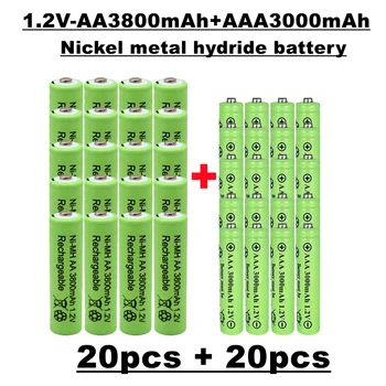 Акумулаторна батерия AA + ААА 1,2 В, 3800 ма / 3000 mah, Nimh, за зареждането на батерията, часове и т.н., в индивидуална опаковка
