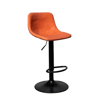 Бар стол може да се изкачи и да се върти, модерен минималистичен бар стол с облегалка, домашен бар стол, стол от ковано желязо, стол за щанд