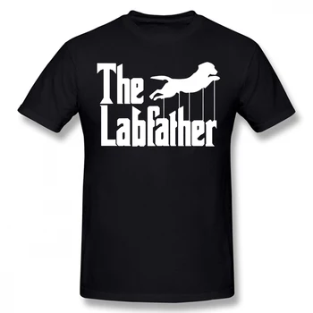 The Labfather, Тениски с куче Лабрадор Ретривър, рожден Ден, Смешно Графика Модерна Нова Памучен тениска Harajuku С къс ръкав и кръгло деколте