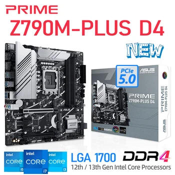 Дънна платка ASUS Z790 Micro-ATX DDR4 с процесор в LGA 1700 12th 13th поколение DDR4 XMP 128G Новата PRIME Z790M PLUS D4 PCI-E 5.0 M. 2 5333