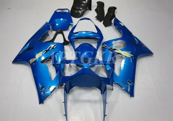 Нов Комплект Мотоциклетни обтекателей от ABS-пластмаса, подходящ За Kawasaki Ninja ZX6R 636 ZX-6R 2003, 2004 година, комплект тяло на Поръчка, синьо, стръмни