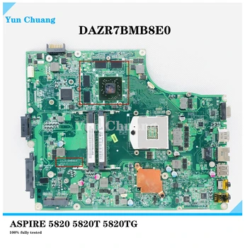 За Acer ASPIRE 5820 5820T 5820TG дънна платка на лаптоп MB.PTN06.001 MBPTN06001 DAZR7BMB8E0 HM55 DDR3 100% напълно тестван