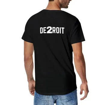 Нова тениска DE2ROIT, бързосъхнеща тениска, тениски по поръчка, създайте свои собствени плътно прилепнали тениски за мъже