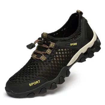 Мъжки туризъм обувки, мрежести дишащи бързо съхнещи маратонки за планинско катерене, мъжки мека гъвкава удобни обувки, размер на 6,5-10