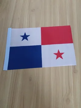 Панамския офис маса, тенис на знаме със златен или сребърен метален основание за флагштока 14*21 см флаг на страната, безплатна доставка № 0058