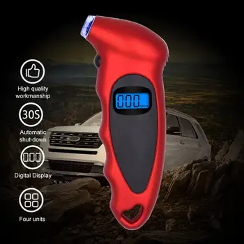 Цифров измерител на налягането в гумите, инструмент за диагностика на автомобилни гуми, 0-150 паунда на квадратен инч, тестер манометър налягането на въздуха с подсветка
