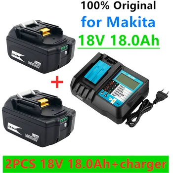 Original 18V 18Ah Batterie 18000mah Li-Ion Batterie ерзац head Power Batterie für MAKITA BL1880 BL1860 BL1830battery + 4A Ladegerät
