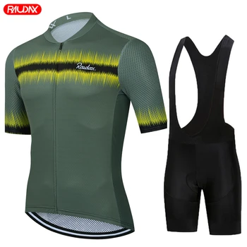 Чисто нов комплект от Джърси за колоезденето RAUDAX, мъжка велосипедна дрехи, летни Панталони за колоезденето МТБ, трикотажни костюми, форма за състезания на открито