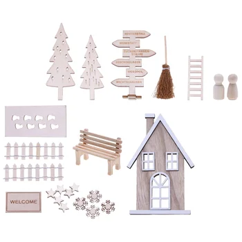 Декор на мебели със собствените си ръце, Оформление на коледната сцена, Декорация, Модели на мини-врати, миниатюрни бижута, къща, Коледа