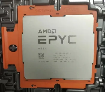 Сървърен процесор AMD EPYC 9554 3,1 Ghz процесор с 64 ядра/128 потоци Кеш-памет L3 256 Mb TDP 360 W SP5 до 3,75 Ghz серия 7004