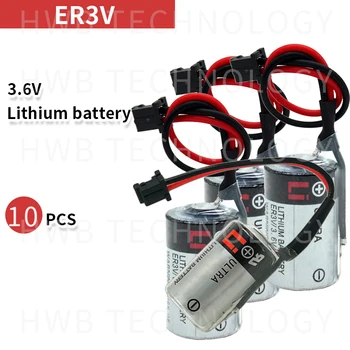 10 бр./lot 100% Оригинален Нов Батерия ER3V 3.6 V 1200mAh АД С Черен жак с размер 14.5*25.5 мм Безплатна Доставка