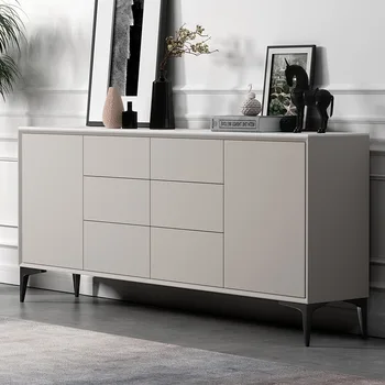 Шиферный бюфет лесен луксозен модерен минималистичен кухненски шкаф шкаф за хол от стените страничен шкаф