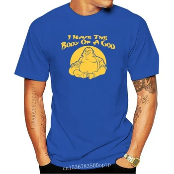 Нова тениска с изображение на тялото на Бога Будай на Буда, тениска с трафаретным принтом, мъжки, женски, младежки, забавен, подарък за йога, мъжки t-shirt