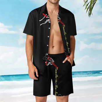 Мъжки плажен костюм Noodle-най-добрите юфка, 2 броя, висококачествени ежедневни графика за излизане на светлина