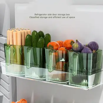 Прозрачен органайзер за съхранение на продукти със страна като хладилник, Стоки за дома